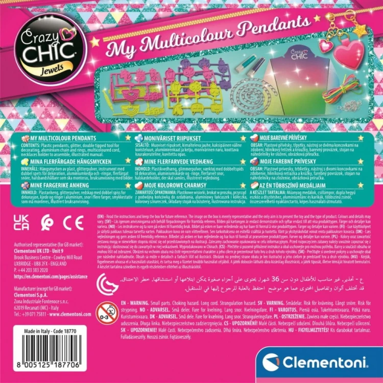 Clementoni Kolorowe Charmsy
