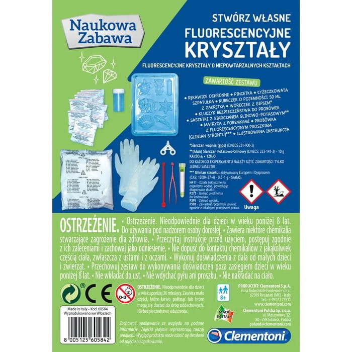 Clementoni Flurescencyjne kryształy