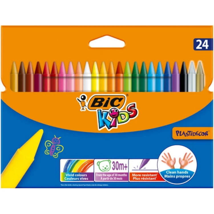Kredki 24kol Plastideco BIC