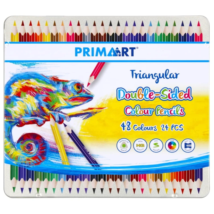 Primart kredki 2str 48kol  metal box