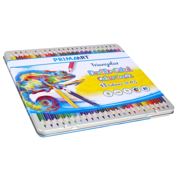 Primart kredki 2str 48kol  metal box