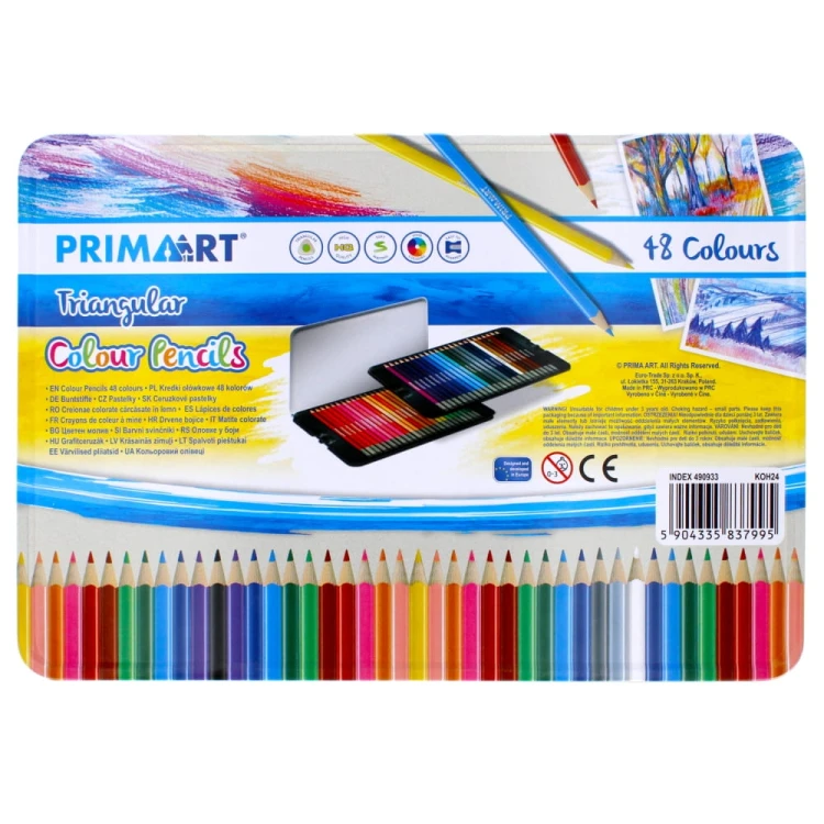 Primart kredki 48kol metal box