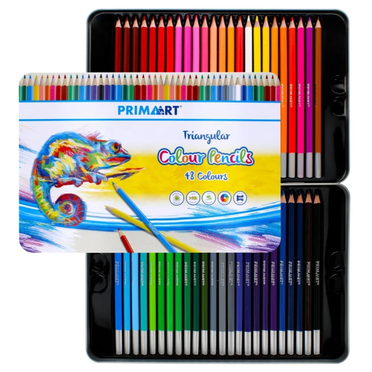 Primart kredki 48kol metal box