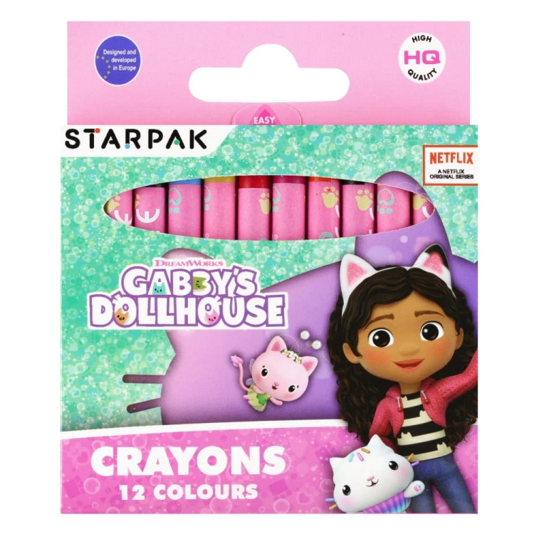 KREDKI WOSK 12KOL GABBY`S DOLLHOUSE STK