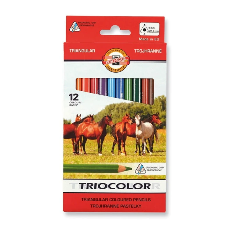 KIN Kredki Triocolor 12kol