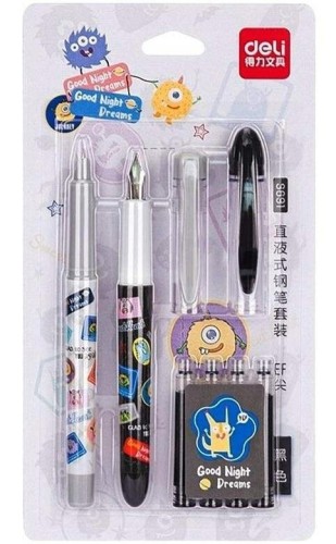 Pióro czarne + naboje Deli