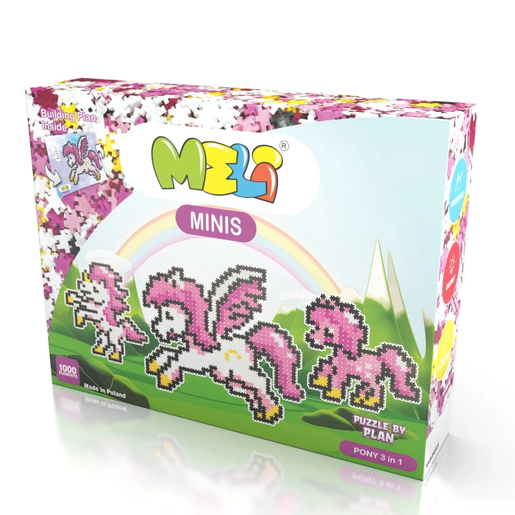 Meli Minis Pony 3in1 1000szt