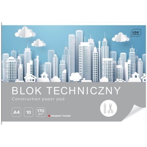 BLOK TECHNICZNY A4/10K 170G - Interdruk