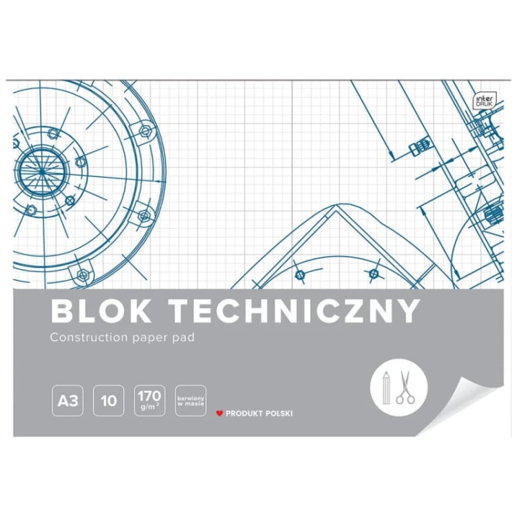 BLOK TECHNICZNY A3/10K 170G - Interdruk