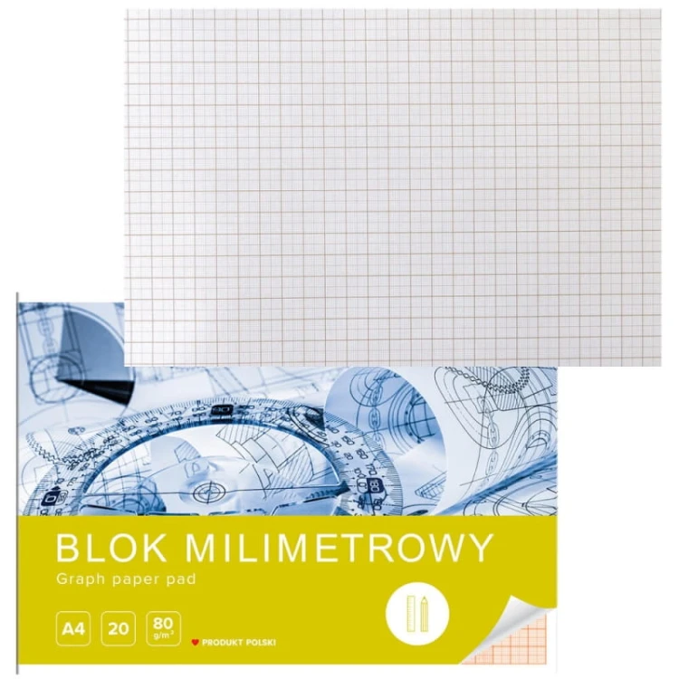BLOK MILIMETROWY A4/20K 80g - Interdruk