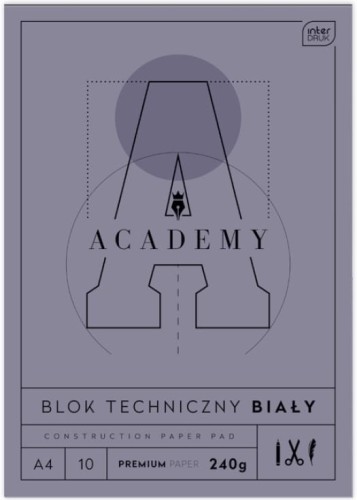 Blok techniczny  Academy A4/10K 240g - Interdruk