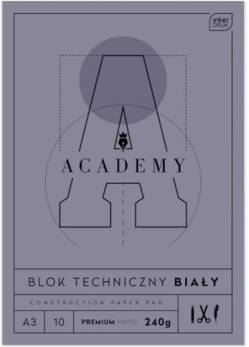 Blok Techniczny A3/10K 240G Academy - Interdruk