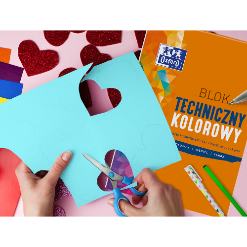 Blok Techniczny kolorowy A4/10K 225g - Oxford