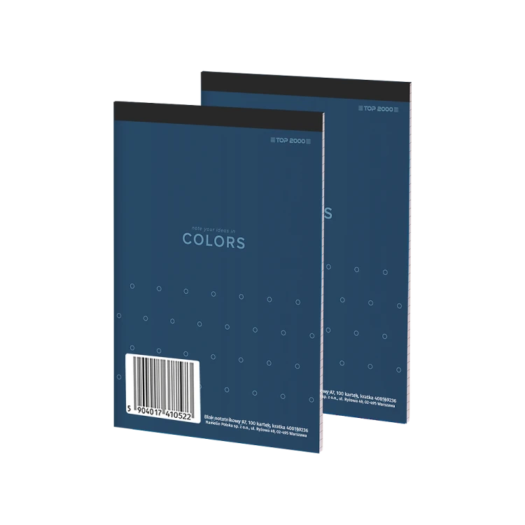 Blok notatnikowy A7/100K Colors - TOP2000