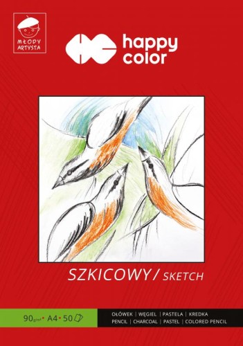 Blok szkicownik młody artysta A4/50ark 90g - Happy Color