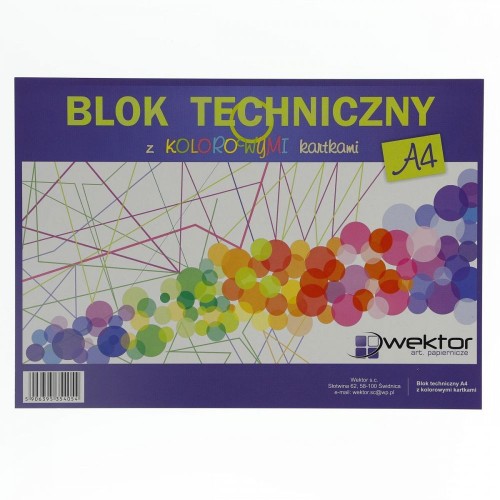 Blok techniczny A4/8K kolorowy - Wektor