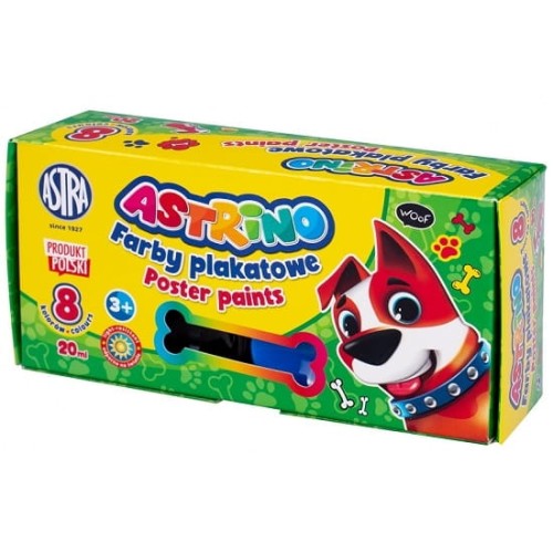 Farby plakatowe Astrino 8kolorów 20ml - Astra