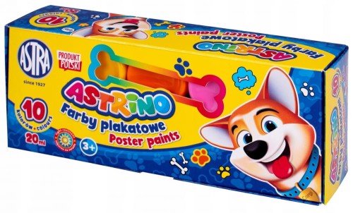 Farby plakatowe Astrino 10 kolorów 20ml - ASTRA