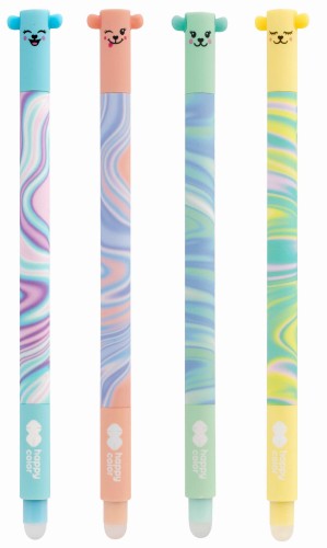 Długopis wymazywalny pastel twist uszaki 0,5mm nieb. - Happy Color