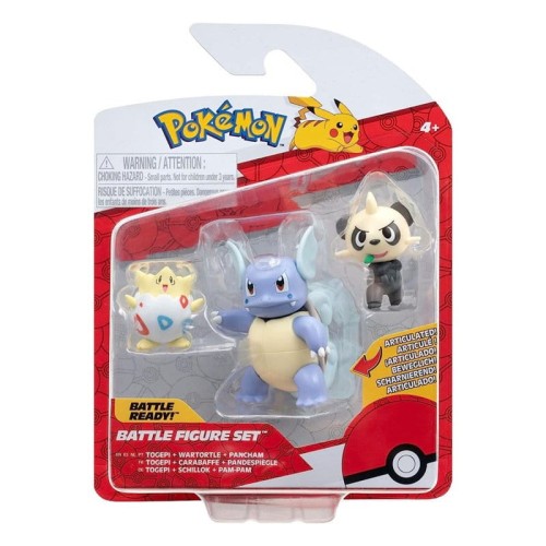 Pokemon figurki Togepi + Wartortle + Pancham - Jazwaress