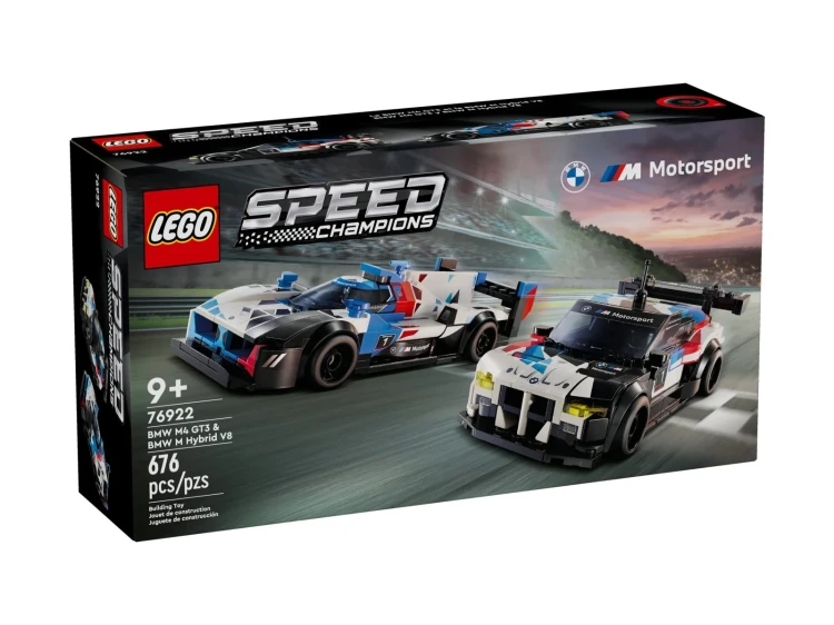 LEGO Speed Champions 76922 Samochody wyścigowe BMW M4 GT3 i BMW M Hybrid V8