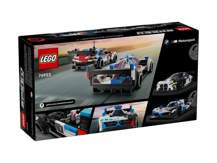 LEGO Speed Champions 76922 Samochody wyścigowe BMW M4 GT3 i BMW M Hybrid V8