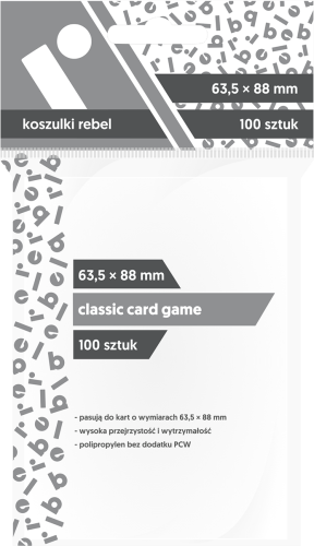 Koszulki na karty Rebel (63,5x88 mm) "Classic Card Game", 100 sztuk