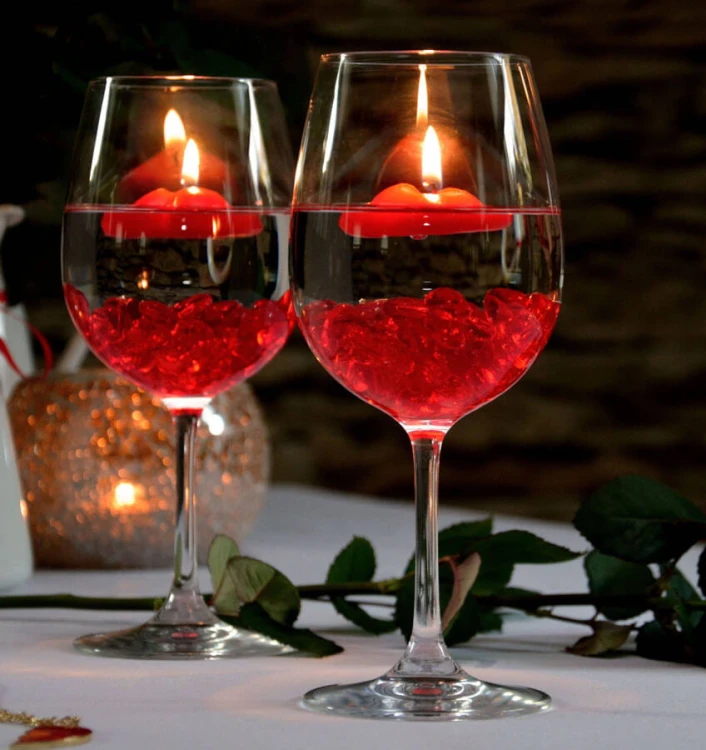 Świece romantic pływające w kształcie serca 6szt. - Arpex