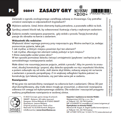 Smart Games A kuku! Zoo (PL) IUVI Games