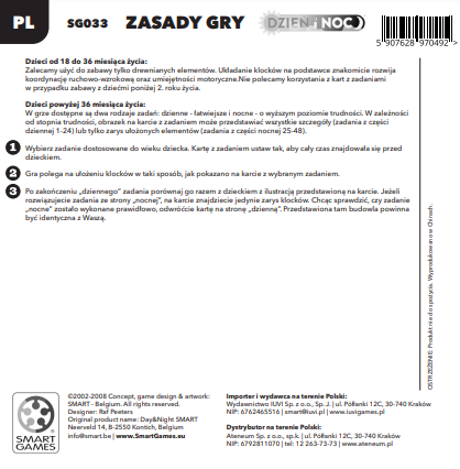 Smart Games Dzień i Noc (PL) IUVI Games
