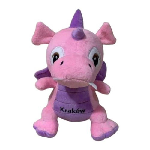 Pluszowy Smok Kraków 26cm różowo fioletowy