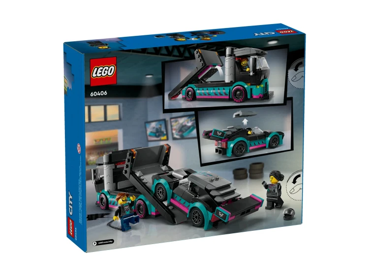 LEGO City 60406 Samochód wyścigowy i laweta