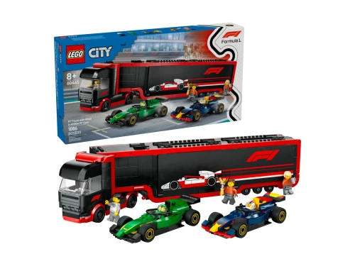 LEGO 60445 City F1 Ciężarówka z bolidami RB20 i AMR24 F1