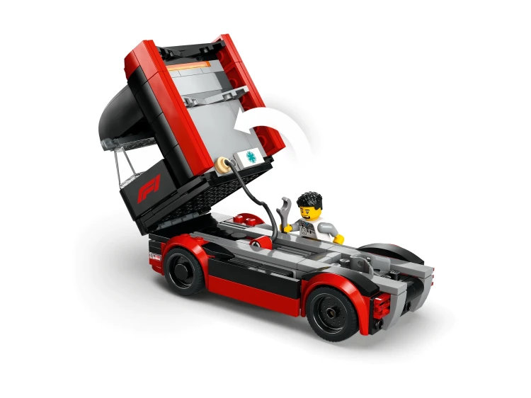 LEGO 60445 City F1 Ciężarówka z bolidami RB20 i AMR24 F1