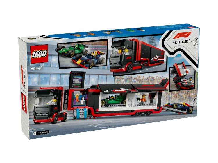 LEGO 60445 City F1 Ciężarówka z bolidami RB20 i AMR24 F1