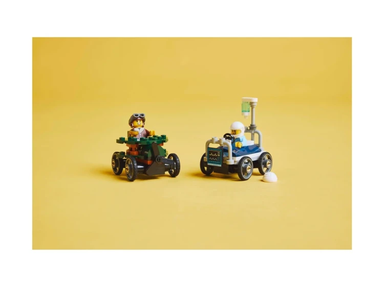 LEGO CITY 60459 Zestaw wyścigówek: samolot kontra łóżko szpitalne