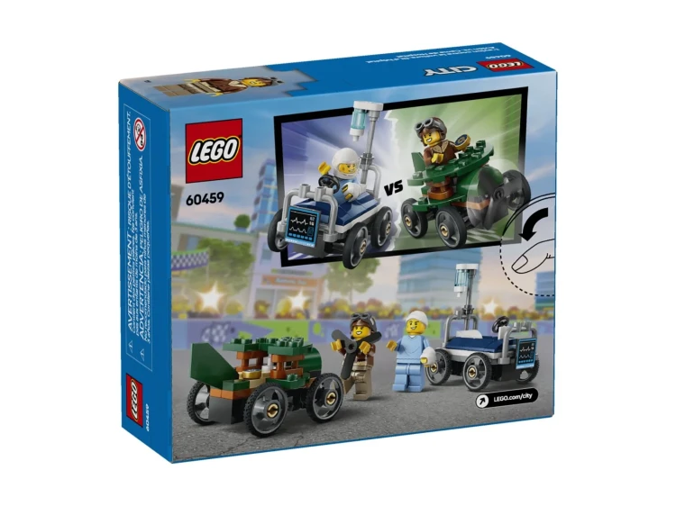 LEGO CITY 60459 Zestaw wyścigówek: samolot kontra łóżko szpitalne
