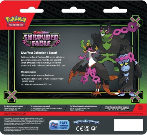 Pokémon TCG: Scarlet & Violet - Shrouded Fable - 3-Pack Blister - Pecharunt
