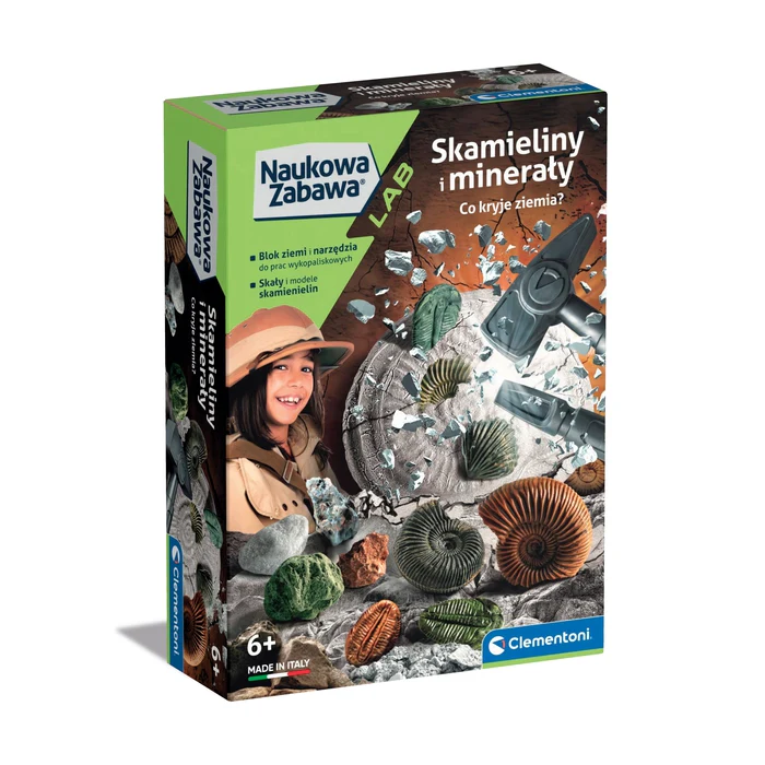 Clementoni Naukowa zabawa Skamieliny i minerały 50866