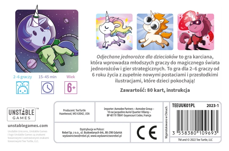 Odjechane Jednorożce dla dzieciaków - Rebel