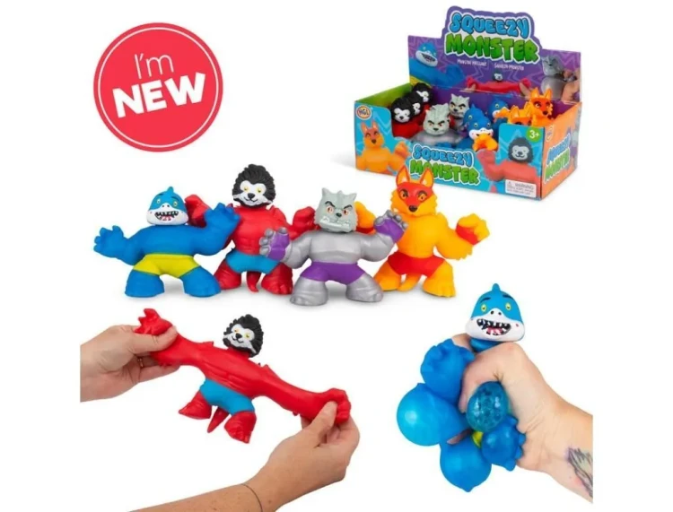 Siłacz gniotek z kuleczkami mix wzorów - One For Fun