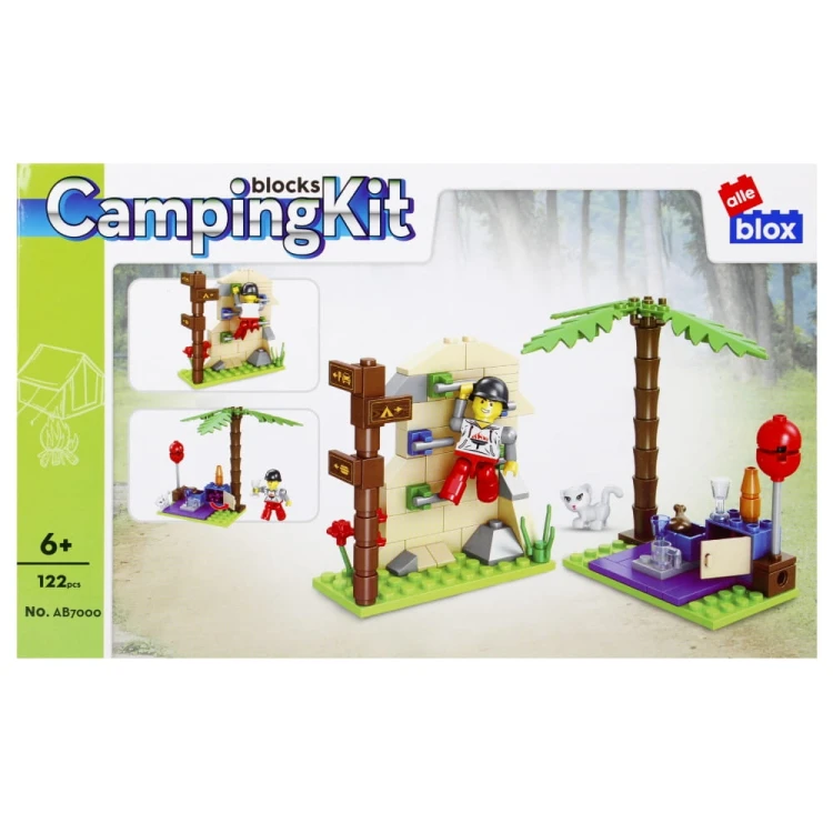 Klocki konstrukcyjne 122 elementy: Kamping - alleBLOX