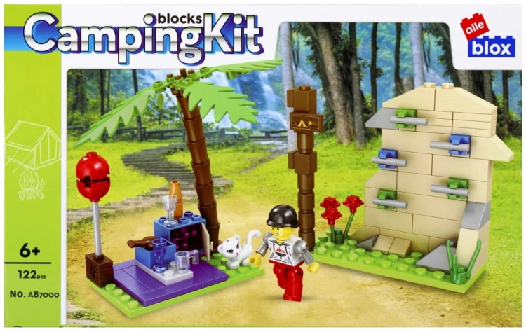 Klocki konstrukcyjne 122 elementy: Kamping - alleBLOX