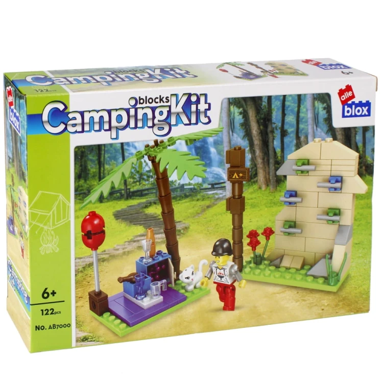 Klocki konstrukcyjne 122 elementy: Kamping - alleBLOX