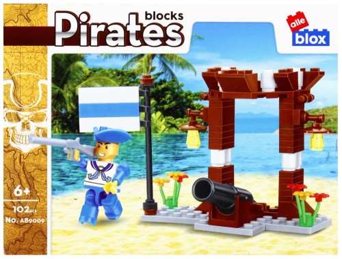 Klocki konstrukcyjne 102 elementy: Pirat - alleBLOX