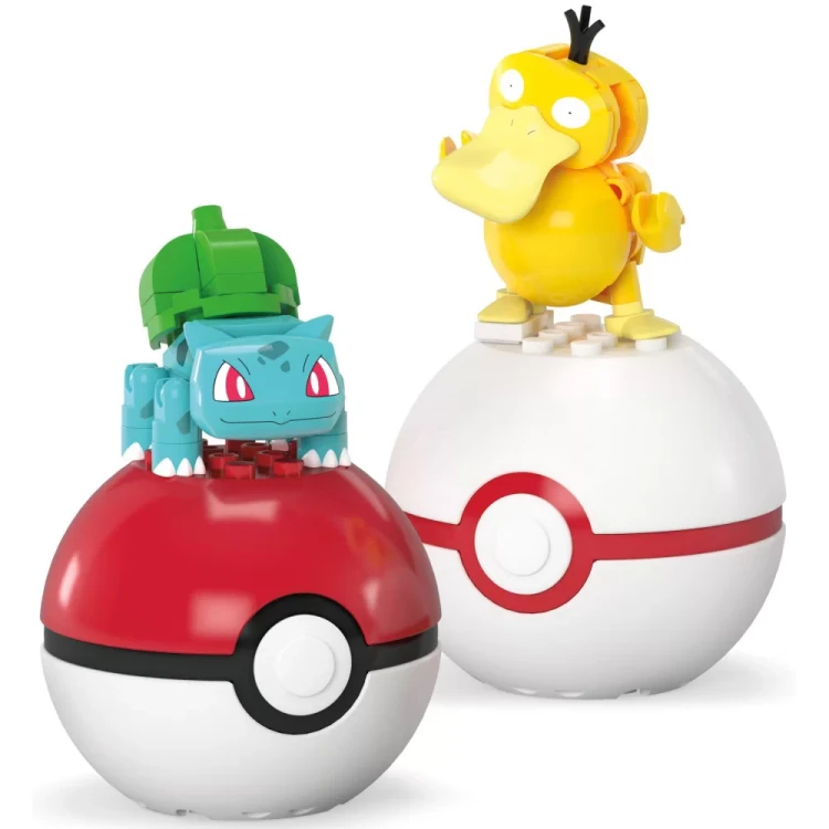 Mega Pokemon - Pokeball Bulbasaur i Psyduck