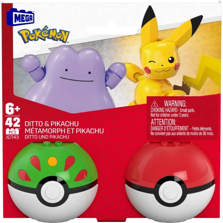 Mega Pokemon - Pokeball Ditto i Pikachu