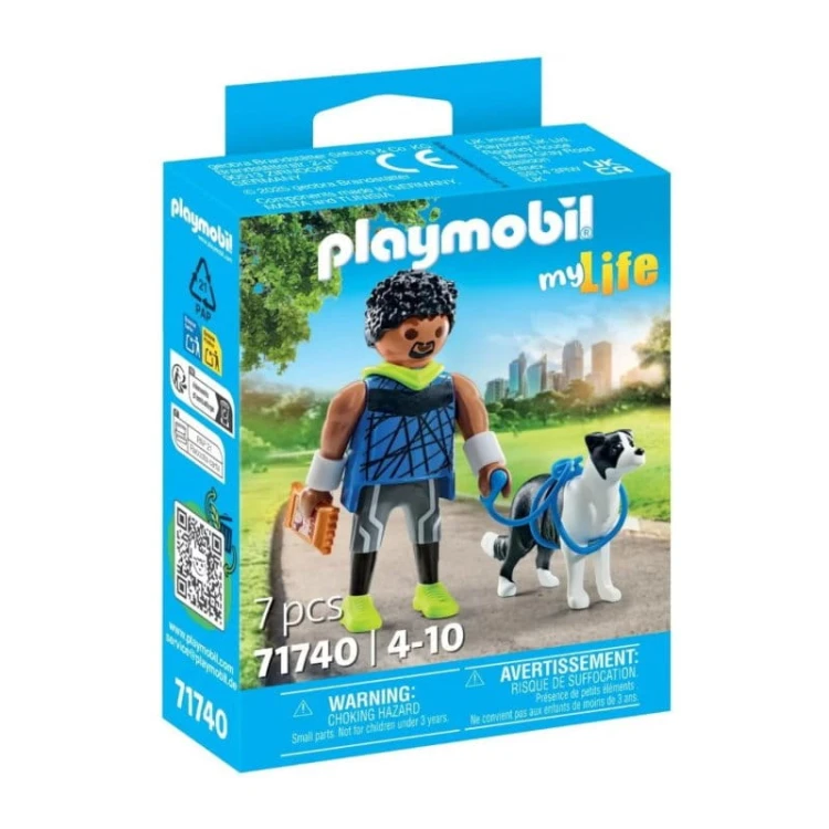 Playmobil My Life 71740 Biegacz z border collie