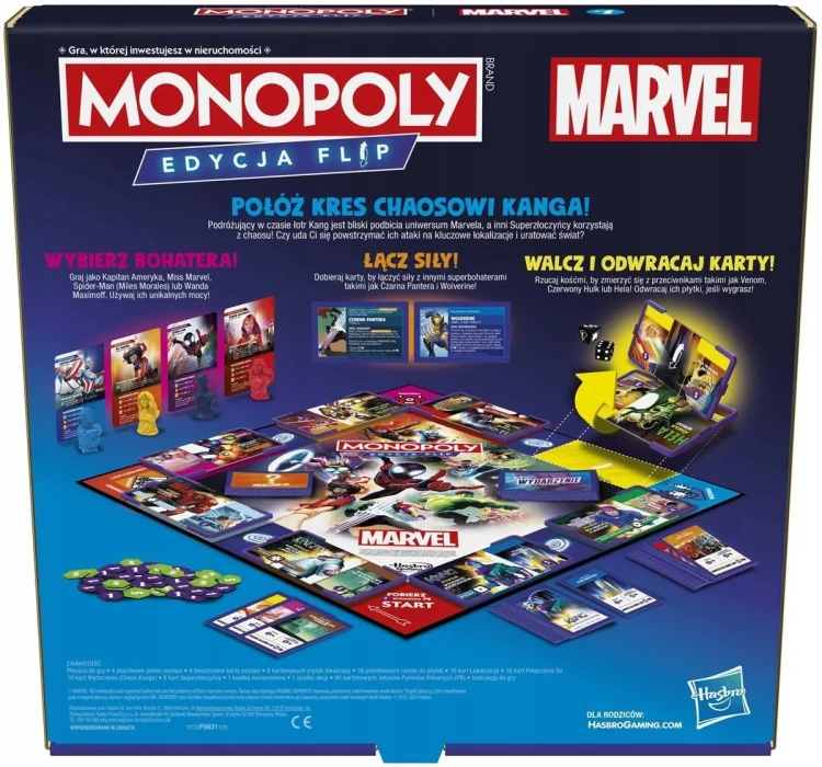 Monopoly flip Marvel PL - Hasbro