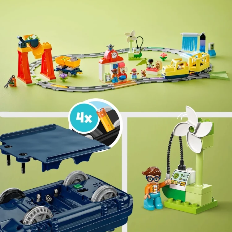 LEGO DUPLO 10428 Duży interaktywny pociąg miejski Kraków Mr Puggy.webp